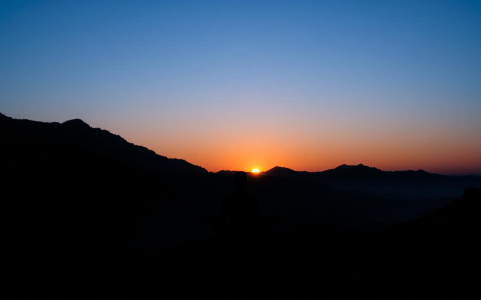 Kriya practice at dawn